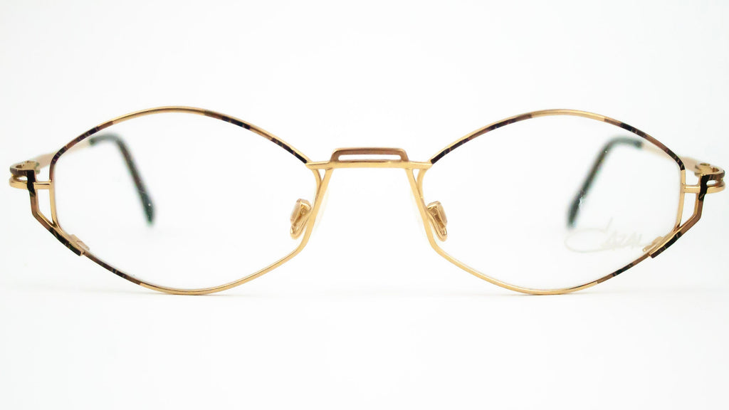 Cazal Model 415 Gold Metal Retro Glasses