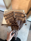 Dior Logo-Pattern Fringed Scarf
