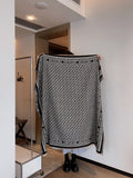 Dior Black and Gray Monogram Square Scarf