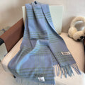 Burberry Woven-Logo Plaid Fringed Scarf