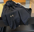 Louis Vuitton Dark Navy Beaded-Edge Scarf