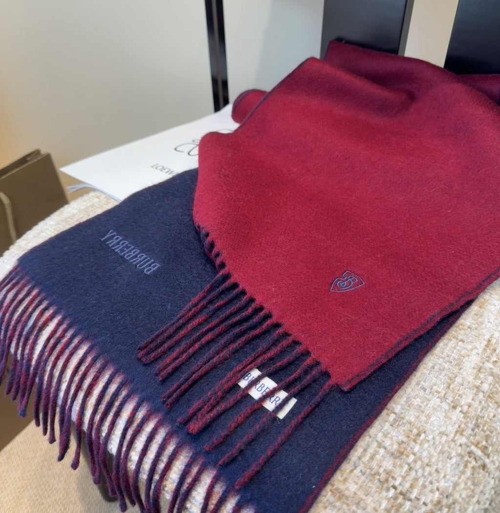 Burberry Two-Tone Fringed Scarf