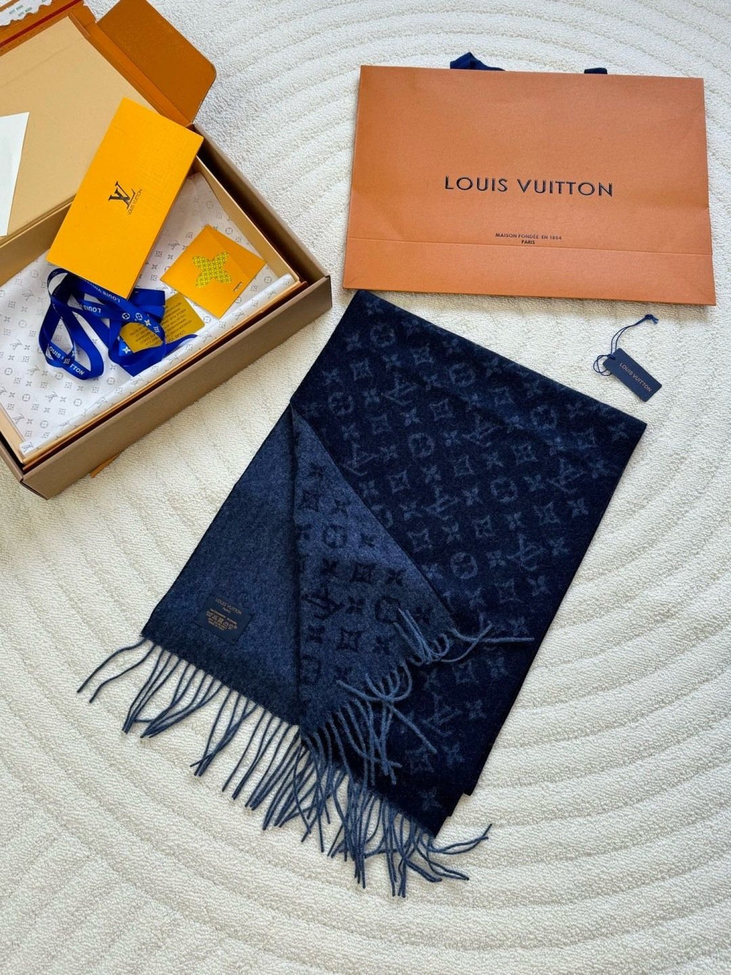 Louis Vuitton Men's Monogram Fringe Scarf - 30 x 180 cm