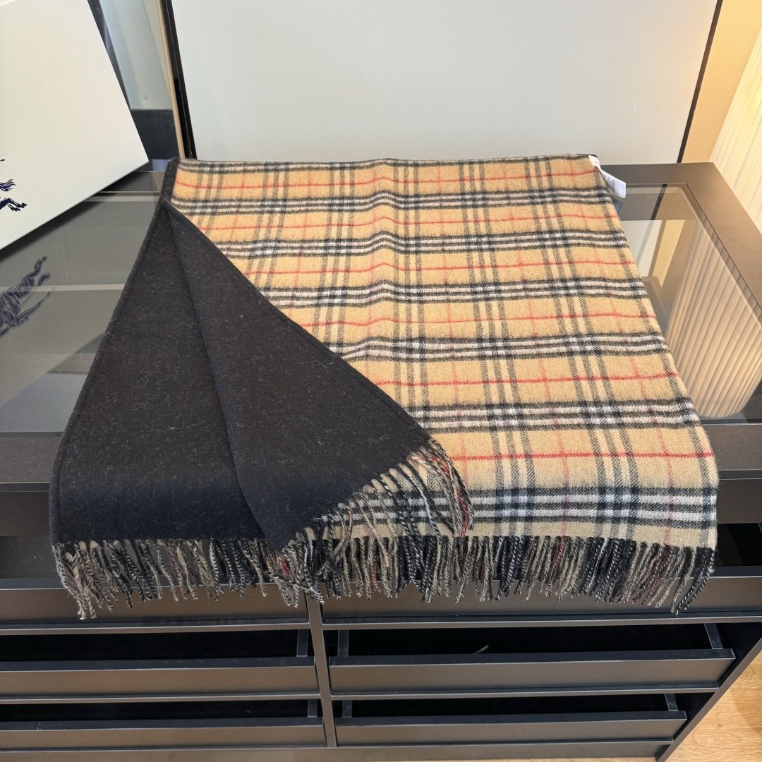 Reversible Plaid Fringed Wrap Cape