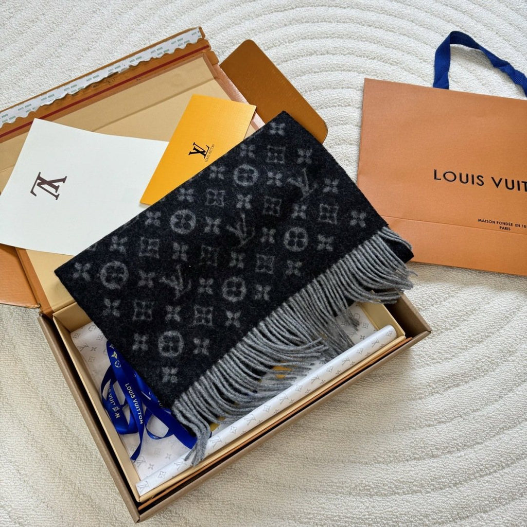 Louis Vuitton Two-Tone Reversible Monogram Scarf - 30 x 180 cm
