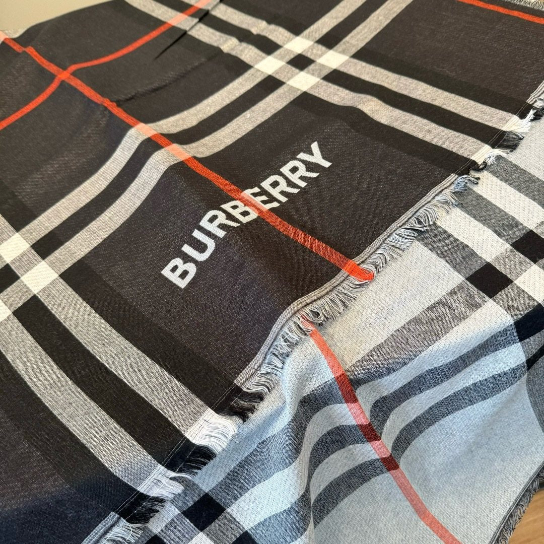 Burberry Bold Check Fringed Scarf - 110 x 200 cm