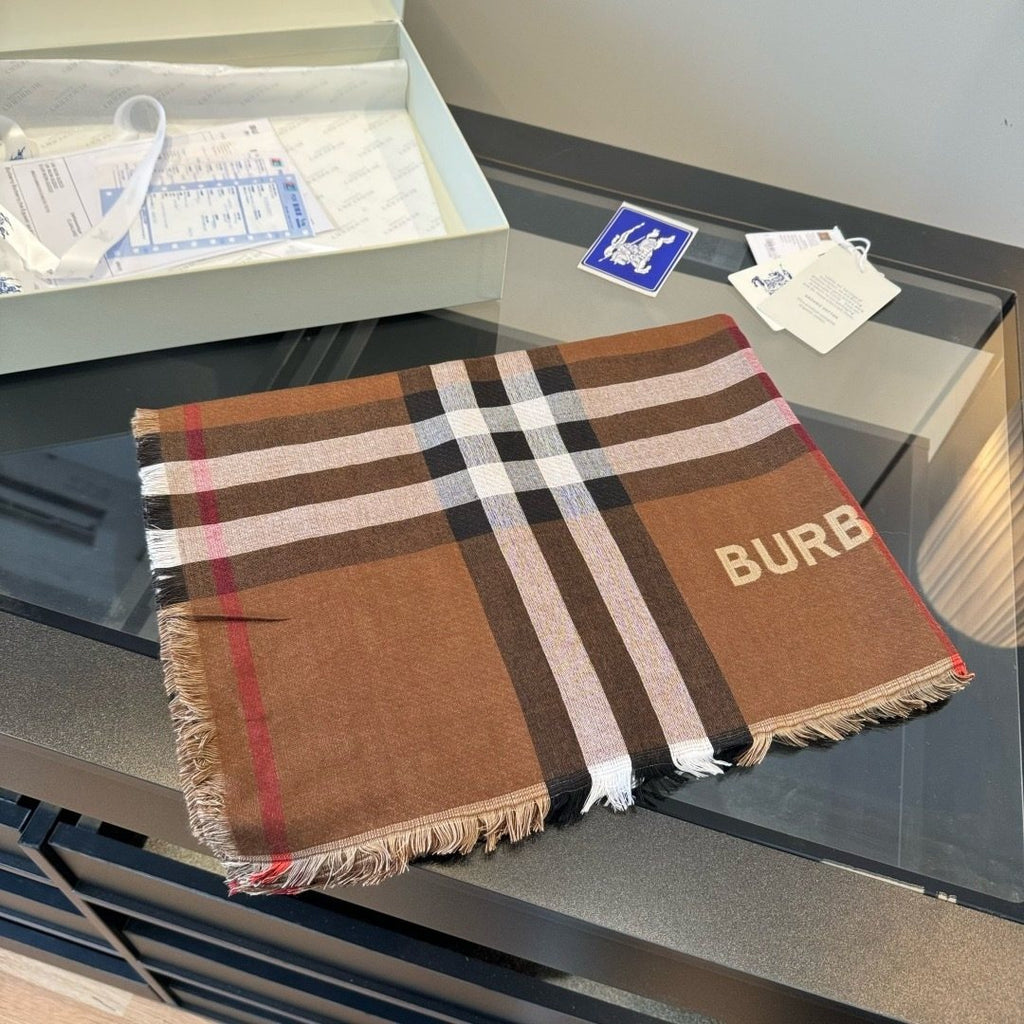 Burberry Bold Check Fringed Scarf - 110 x 200 cm